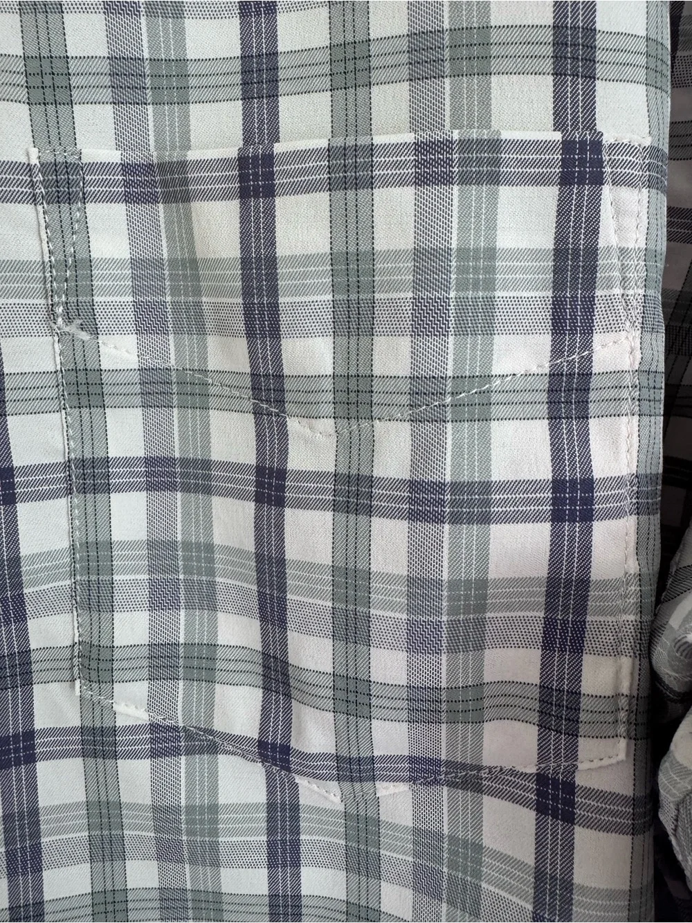 UNTUCKit Men’s Gray Green Navy Plaid Shirt Large Slim Fit